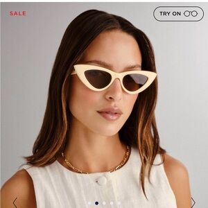 Le Specs Chic Cream Sunglasses